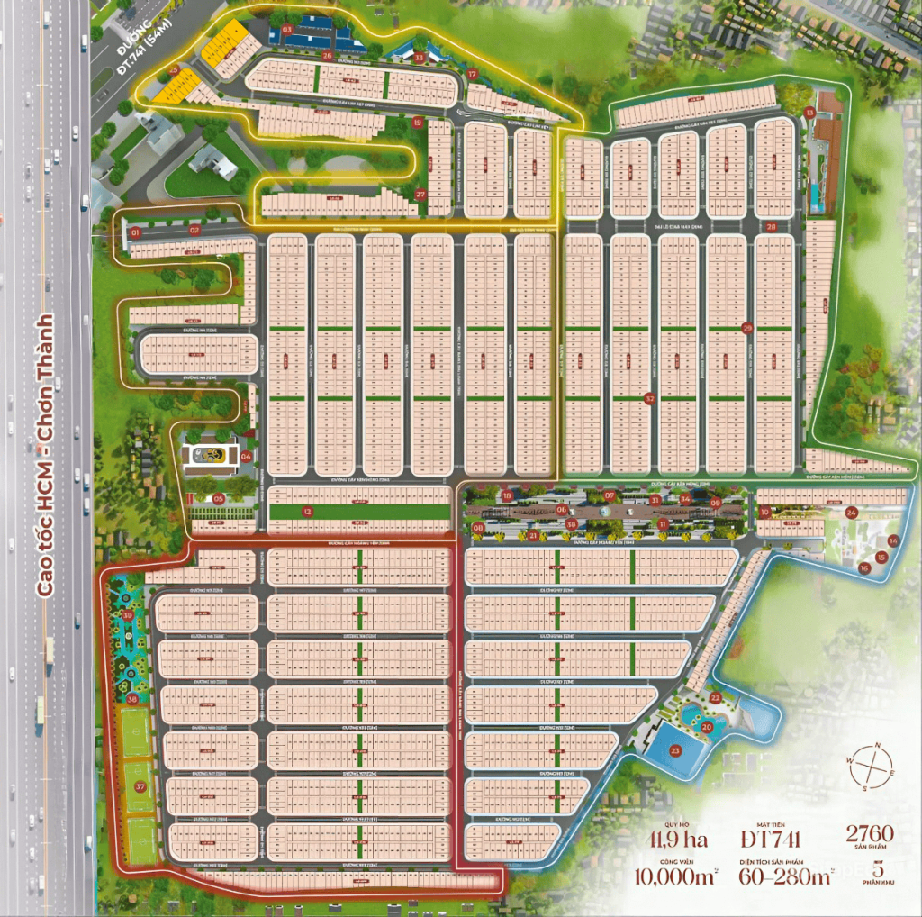 Sơ đồ mặt bằng Bắc Sài Gòn