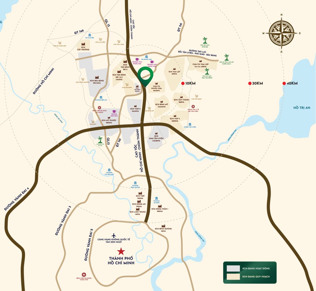 Sơ đồ vị trí Bắc Sài Gòn