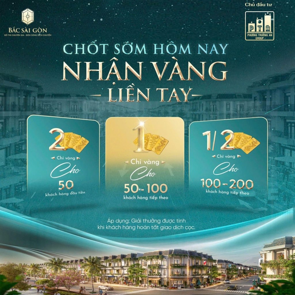 Cơ hội sở hữu vàng Tài Lộc khi thanh toán đất nền Bắc Sài Gòn