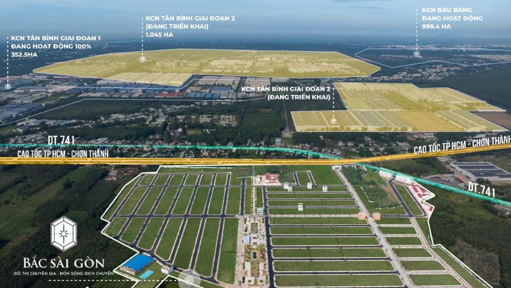 Dự án khu đô thị Bắc Sài Gòn - đất nền KCN Bình Dương sở hữu sổ hồng riêng từng nền và hạ tầng hoàn thiện