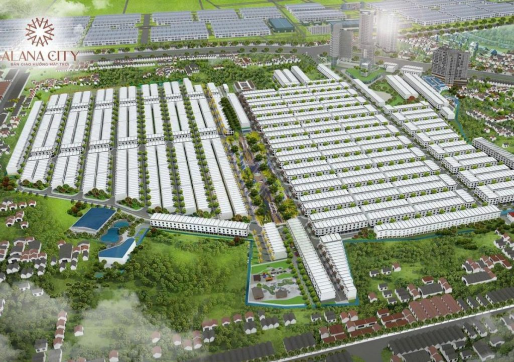 Phối cảnh tổng thể dự án Alana City Bình Dương hiện đại và đồng bộ